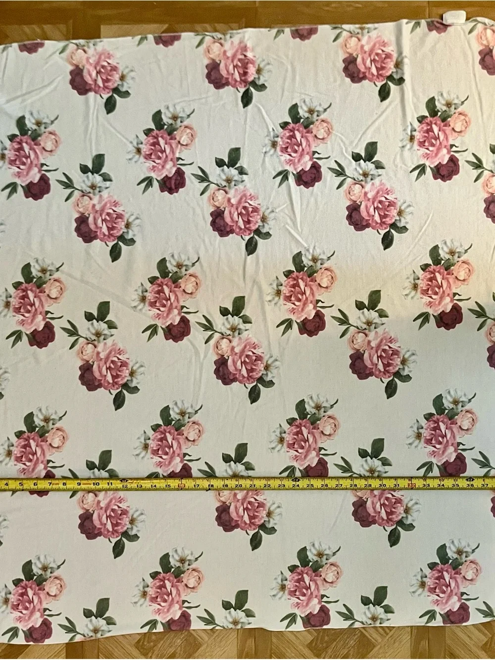 Lot of 2 Floral Baby Swaddle Blankets Wonder Nation Toby Stretchy Pink